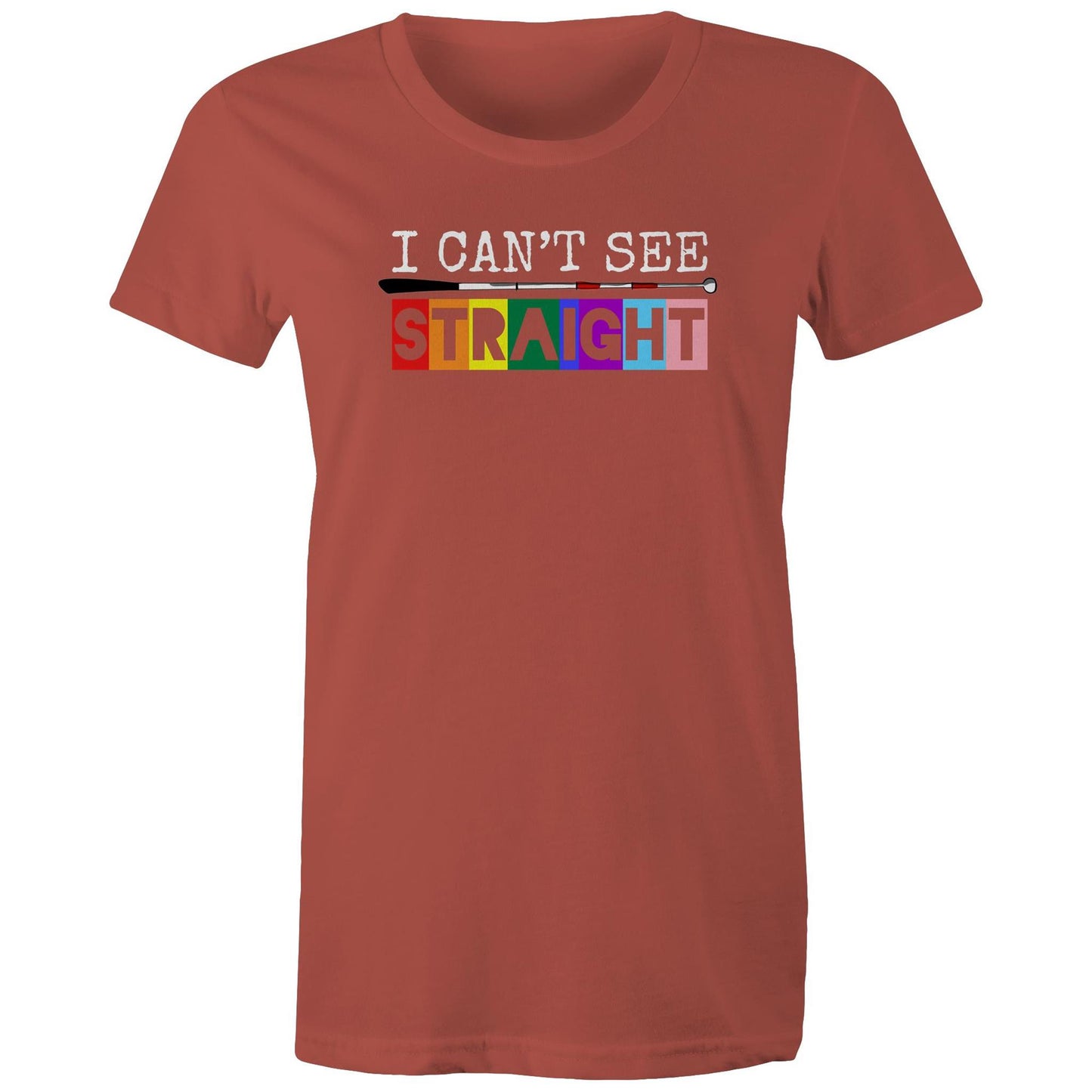 I Can’t See - STRAIGHT - Women's Maple Tee