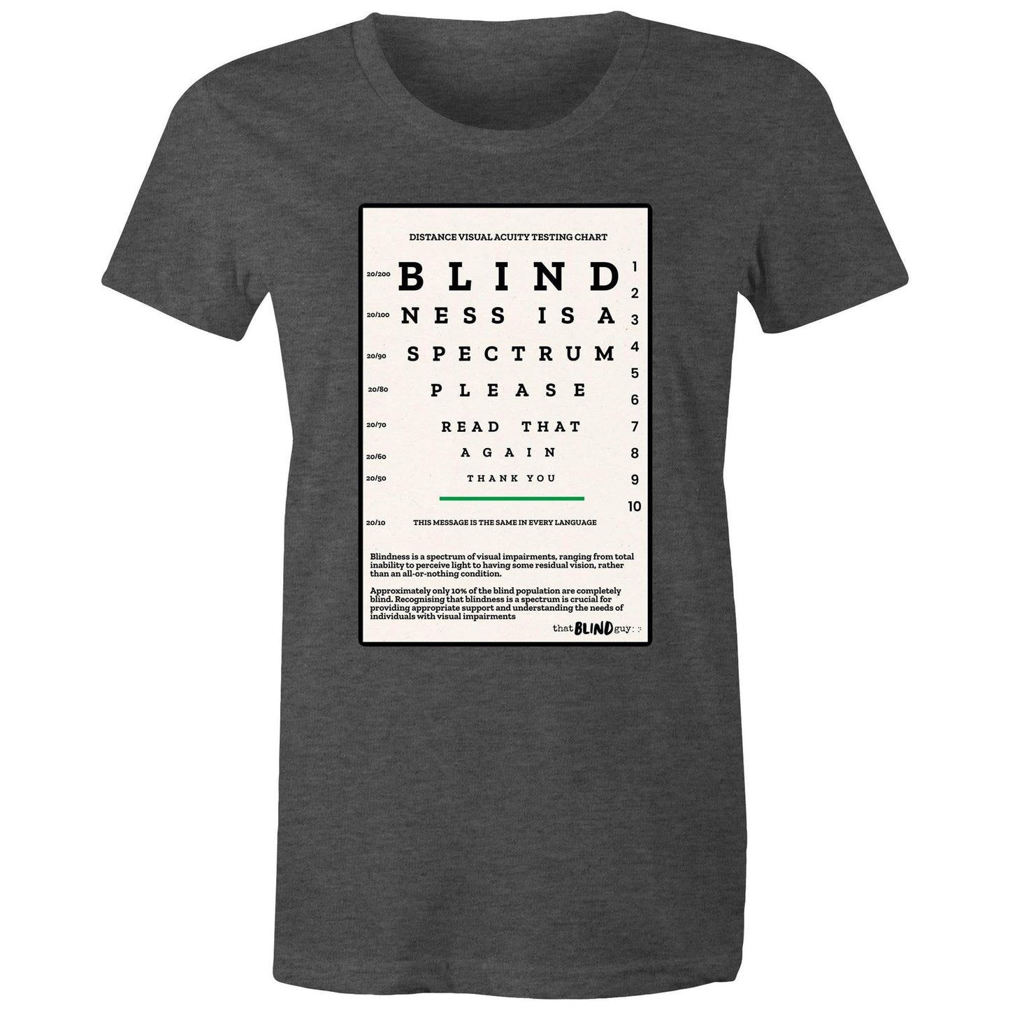Eye Chart - Women's Maple Tee