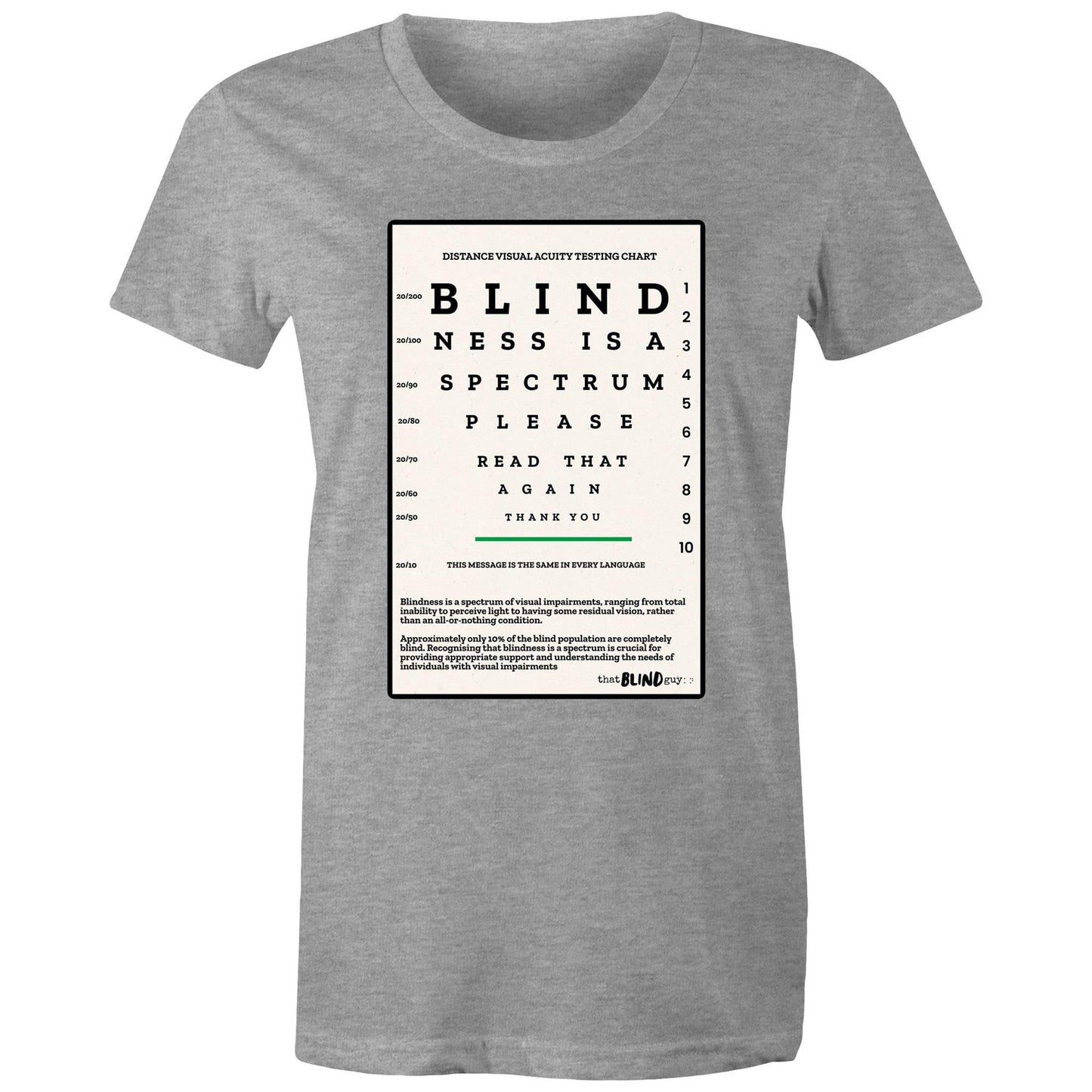 Eye Chart - Women's Maple Tee