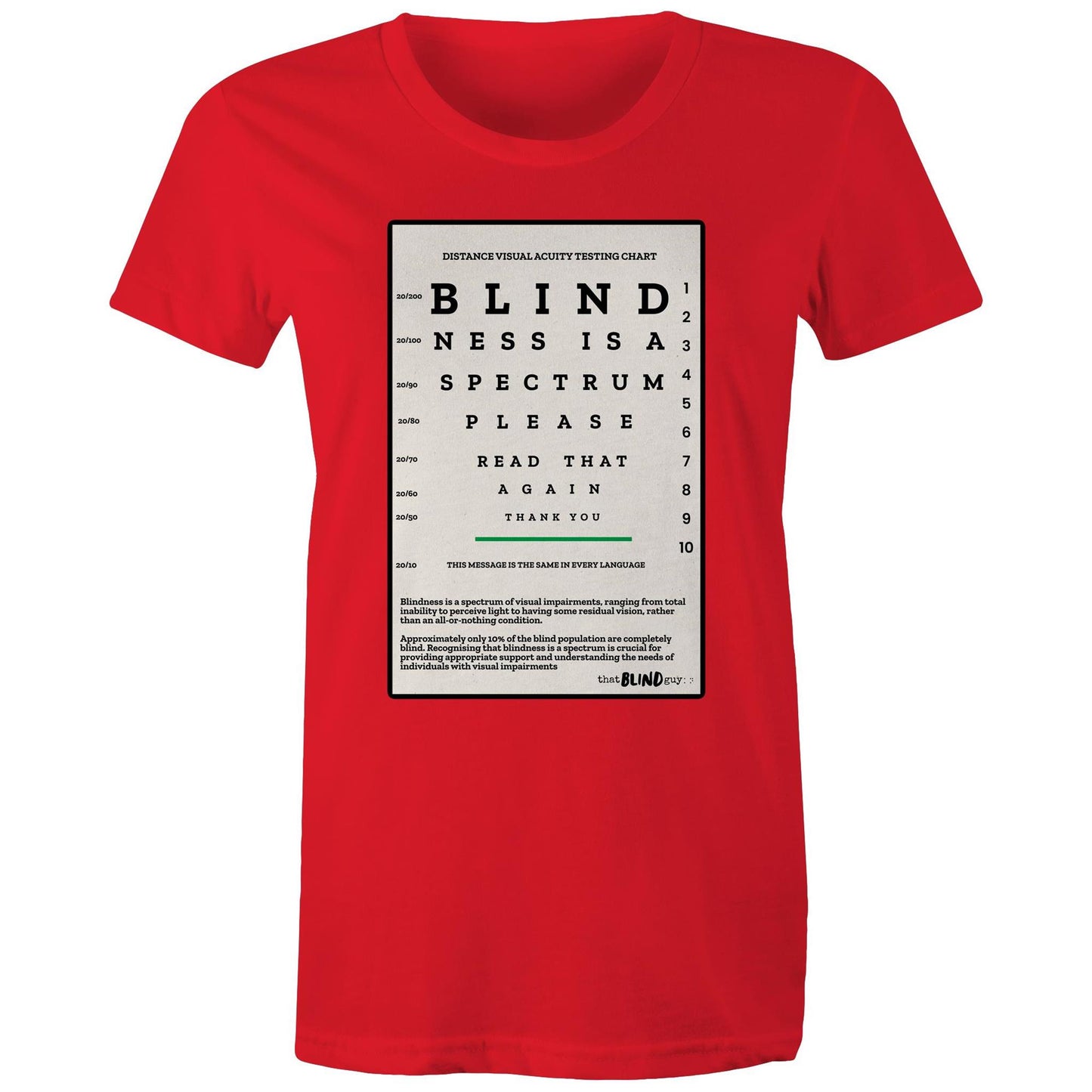 Eye Chart - Women's Maple Tee