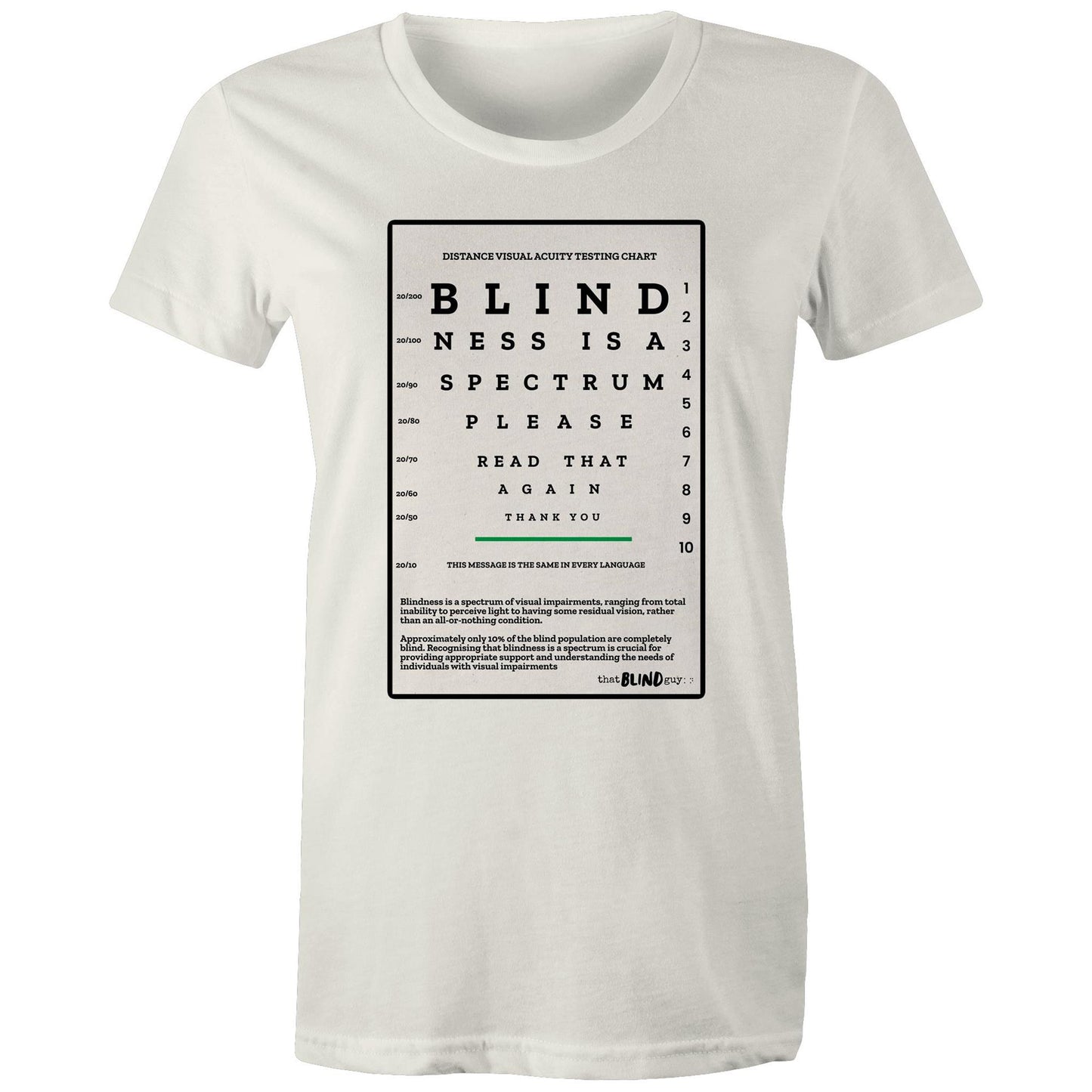 Eye Chart - Women's Maple Tee