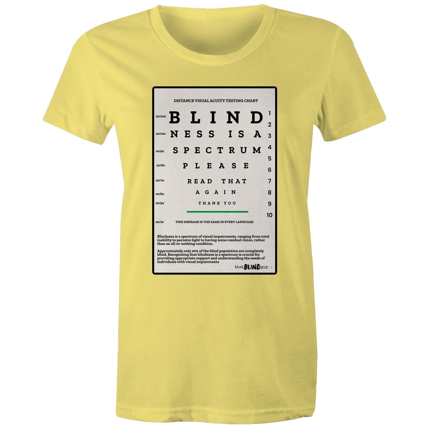 Eye Chart - Women's Maple Tee