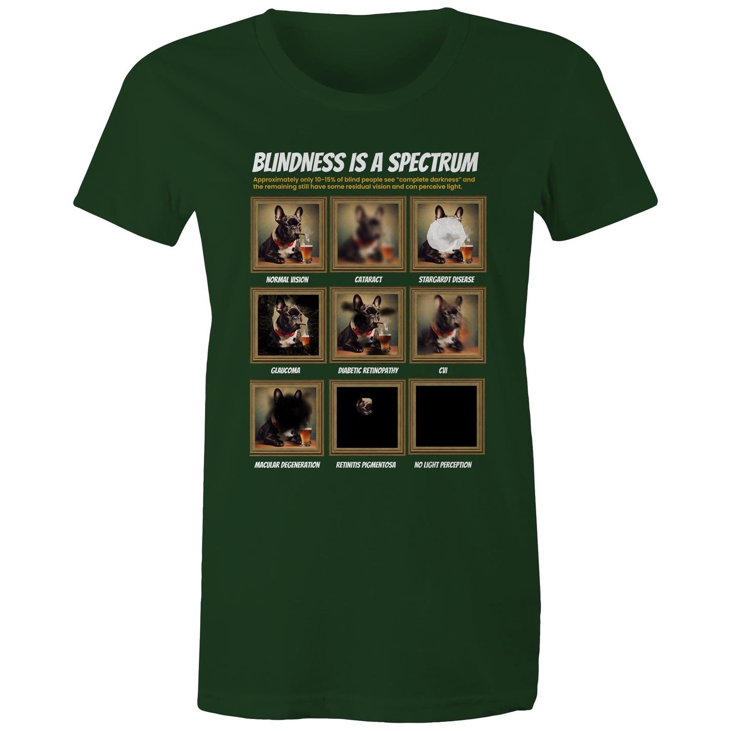 Framed Frenchie - Blindness Gallery - Women's Maple Tee