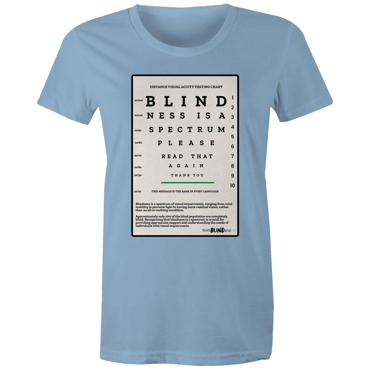 Eye Chart - Women's Maple Tee