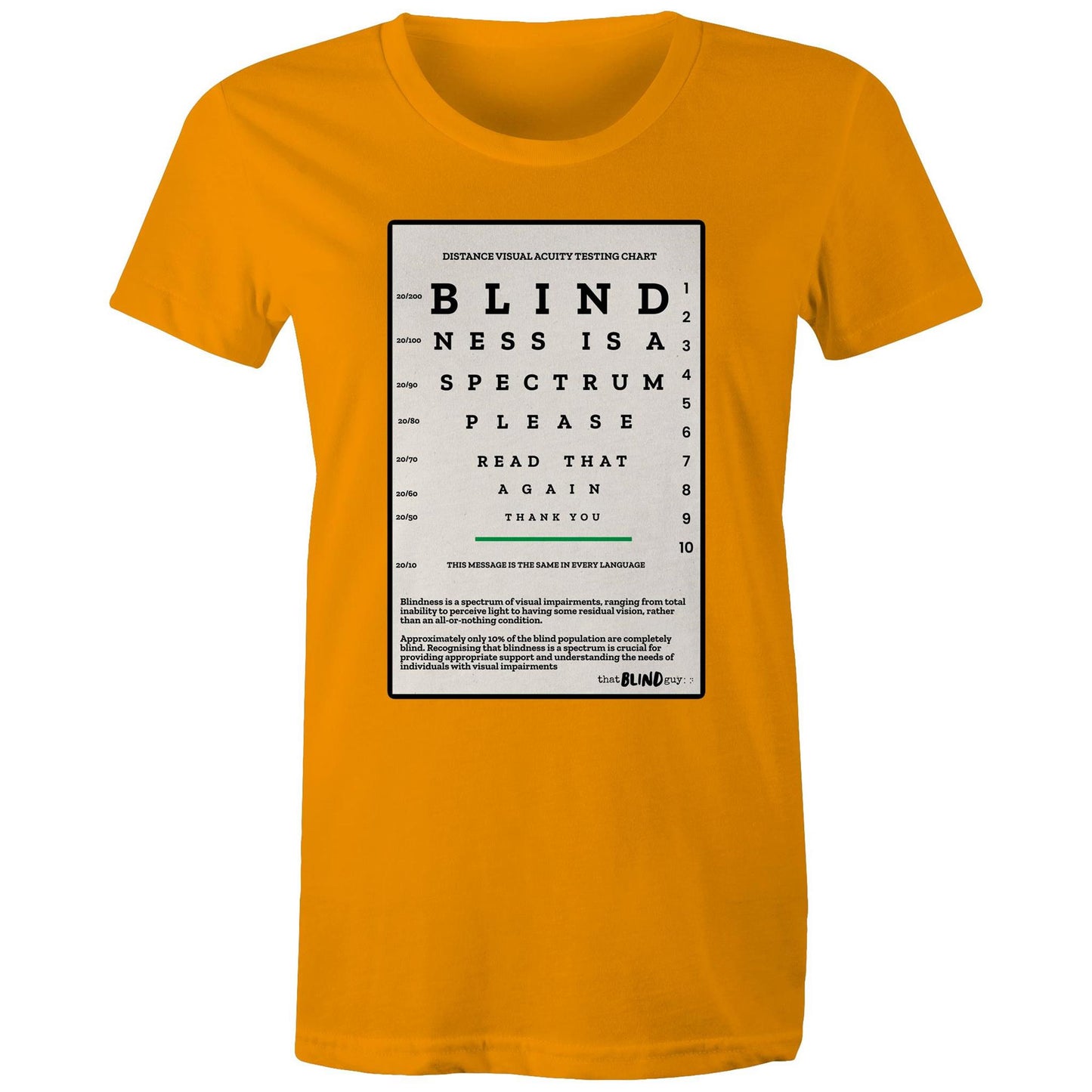 Eye Chart - Women's Maple Tee