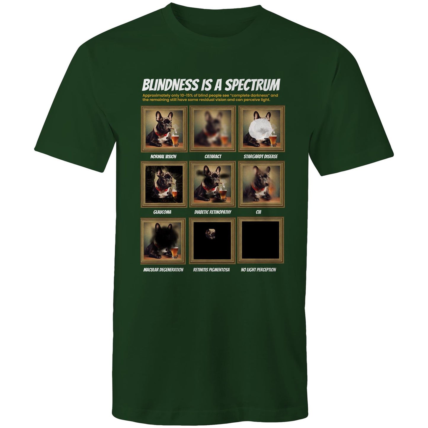 Framed Frenchie - Blindness Gallery - Mens T-Shirt