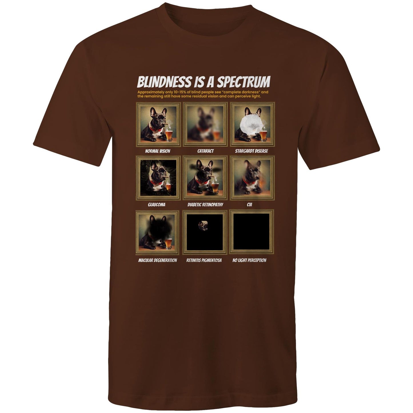 Framed Frenchie - Blindness Gallery - Mens T-Shirt