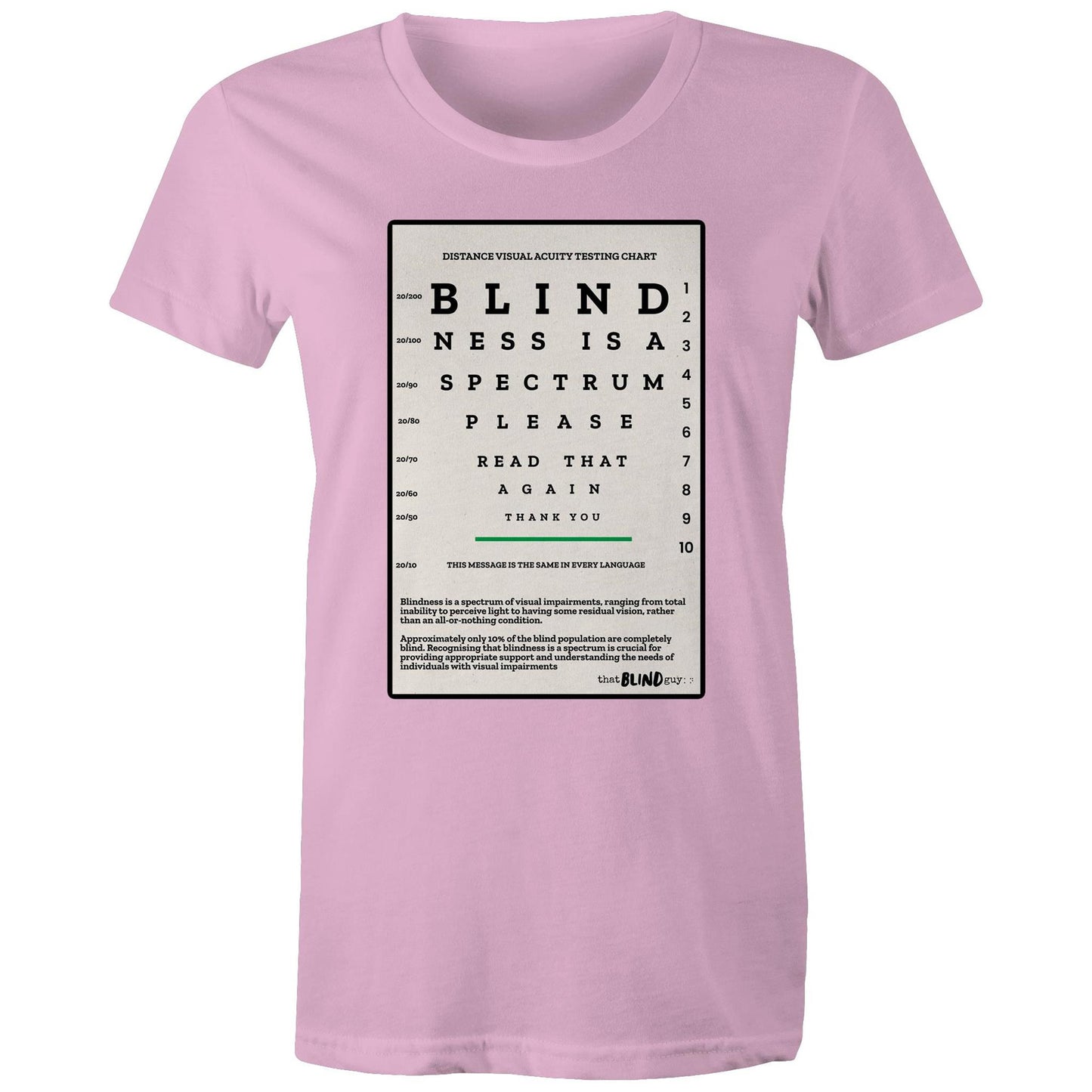 Eye Chart - Women's Maple Tee