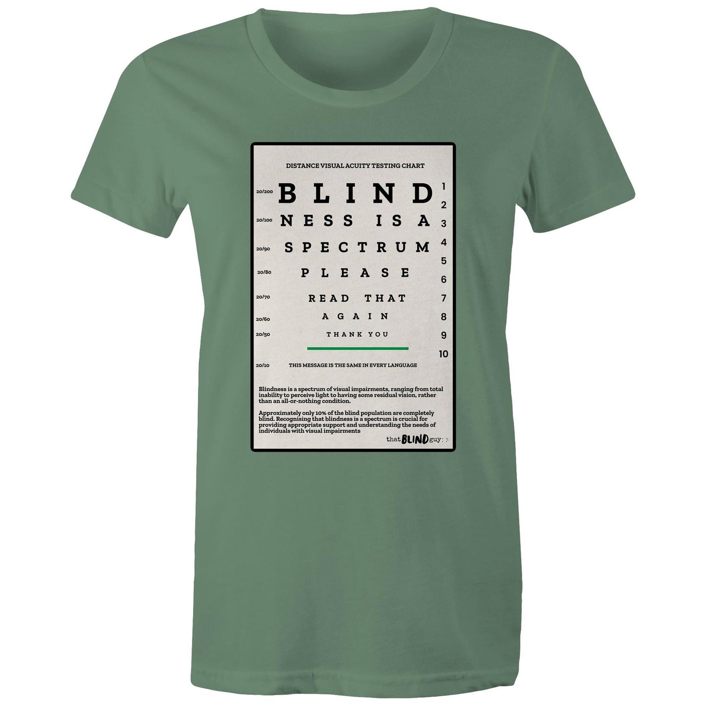 Eye Chart - Women's Maple Tee